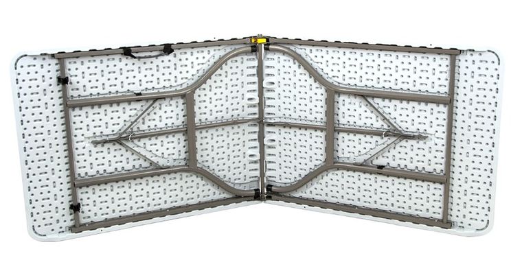 Saska Garden, składany stół cateringowy, biały, 180-70 cm