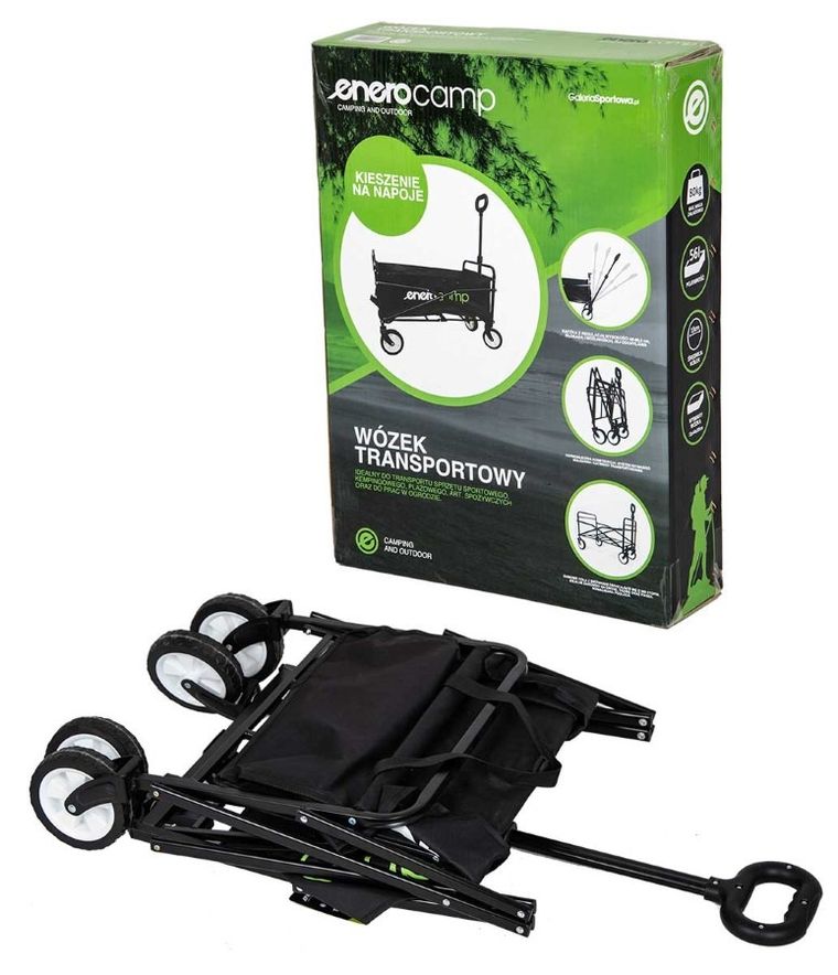 Saska Garden, składany wózek turystyczny z uchwytem, 72-44-50 cm