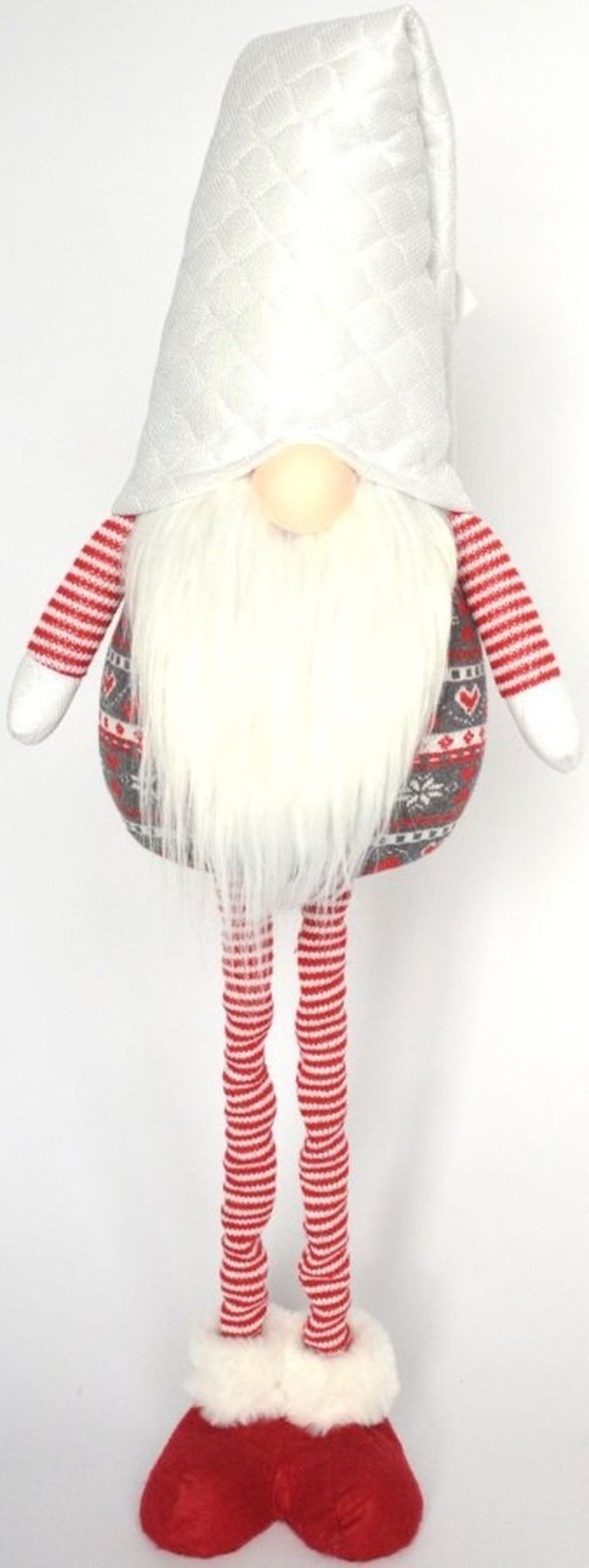 Saska Garden, skrzat na teleskopowych nogach, biały, 80-115 cm