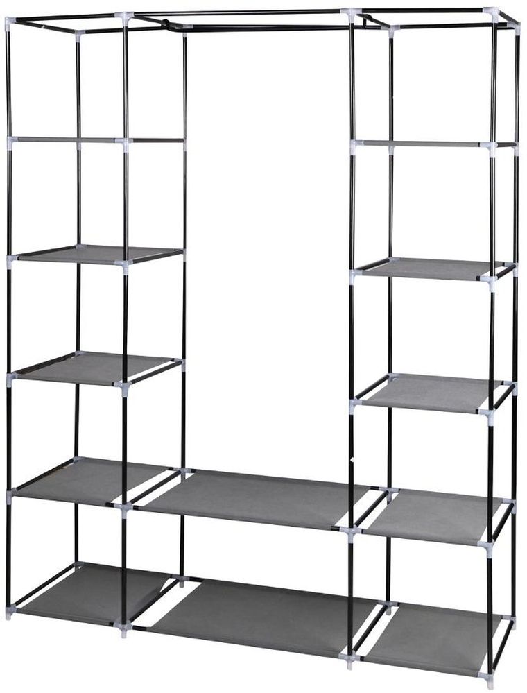 Saska Garden, szafa tekstylna, szara, 175-133-43 cm, 28873