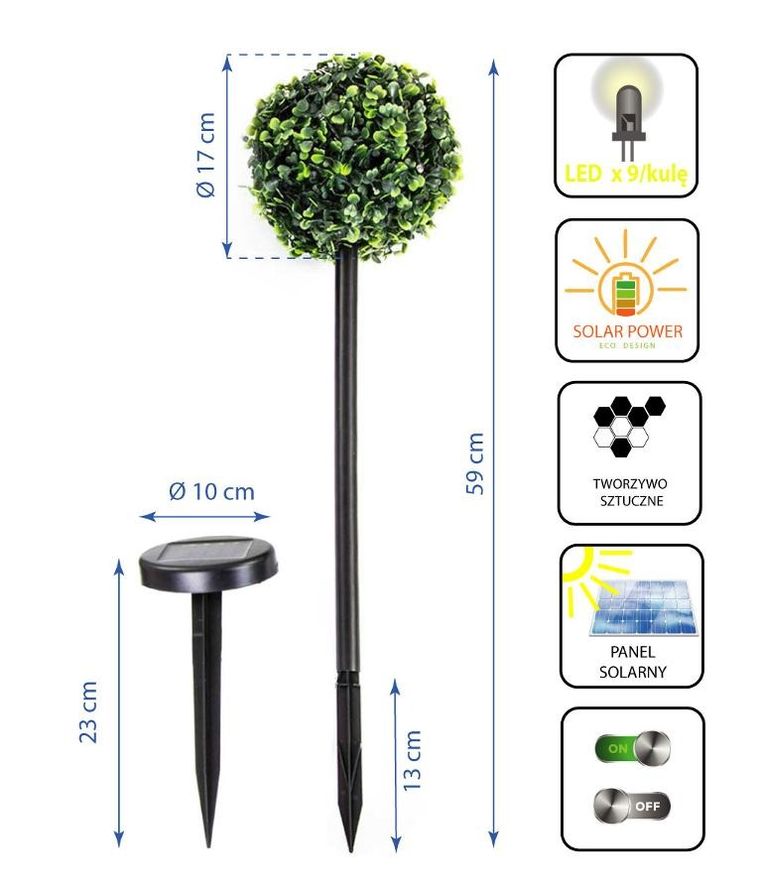 Saska Garden, zestaw lamp solarnych, 27 LED, 3 szt.