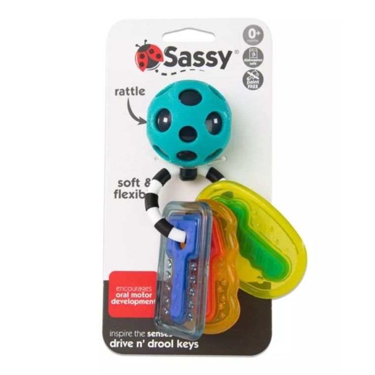 Sassy, silikonowe kluczyki, grzechotka - gryzak