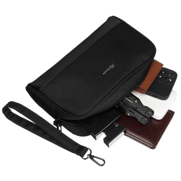 Saszetka do ręki, czarna, Peterson