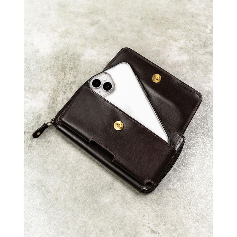 Saszetka na biodro, brązowa, skórzana, Rovicky