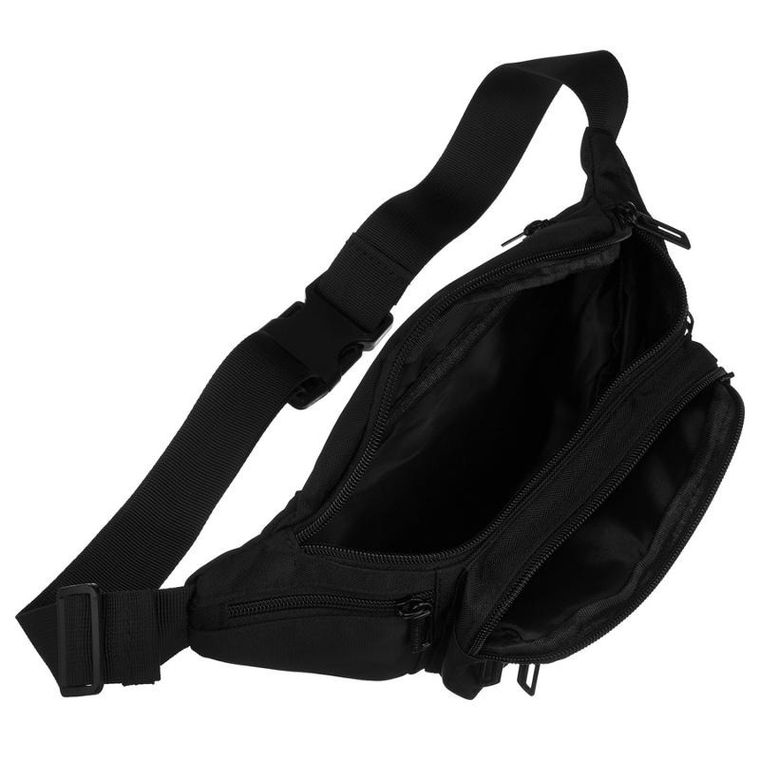 Saszetka na biodro, nerka, czarna, Peterson