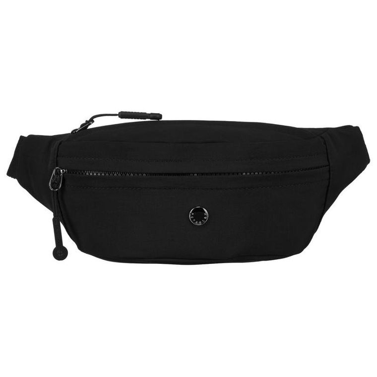 Saszetka na biodro, nerka, czarna, Peterson