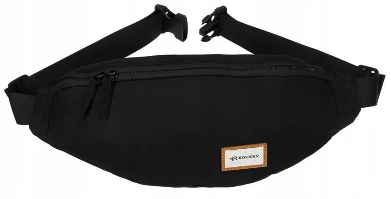 Saszetka na biodro, nerka, czarna, Rovicky