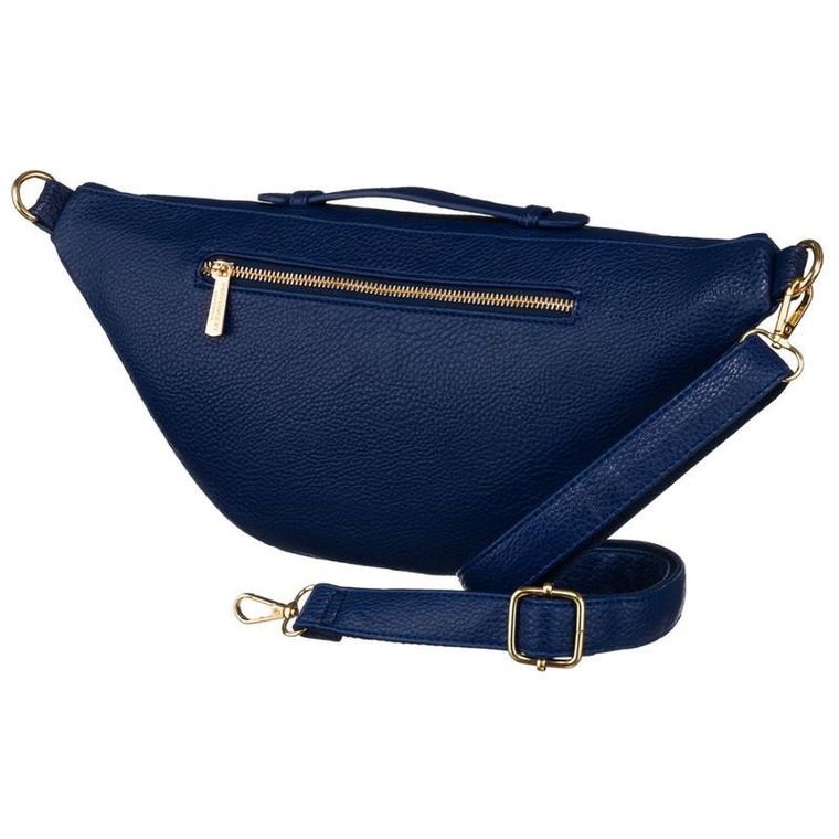 Saszetka na biodro, nerka, granatowa, Peterson