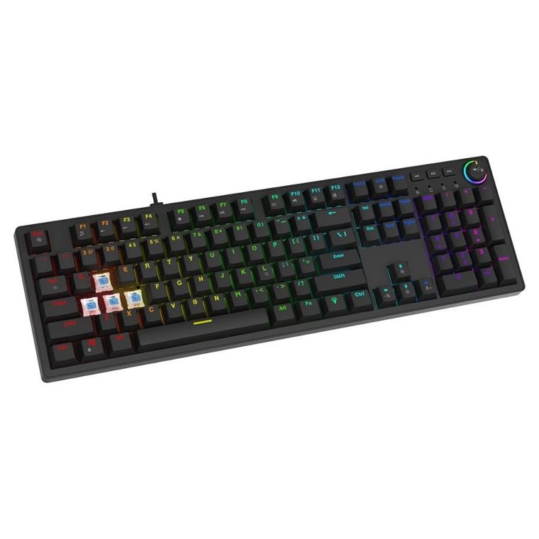 Savio, Styx, klawiatura mechaniczna, outemu, brązowy, Hot Swap RGB