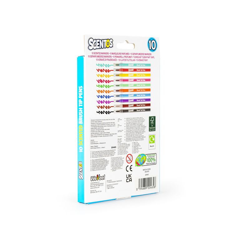 Scentos, pachnące flamastry- pędzelki, 10 kolorów