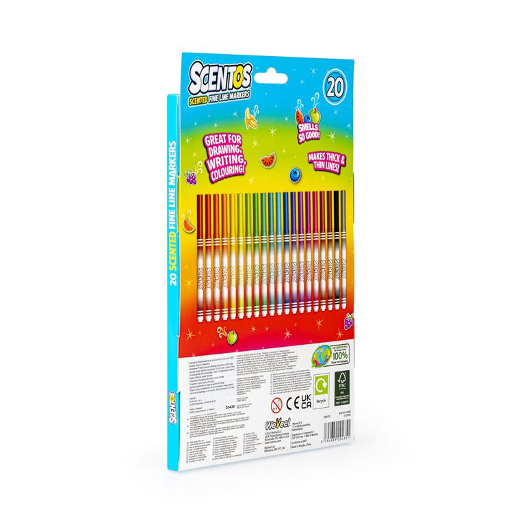 Scentos, pachnące flamastry, 20 kolorów