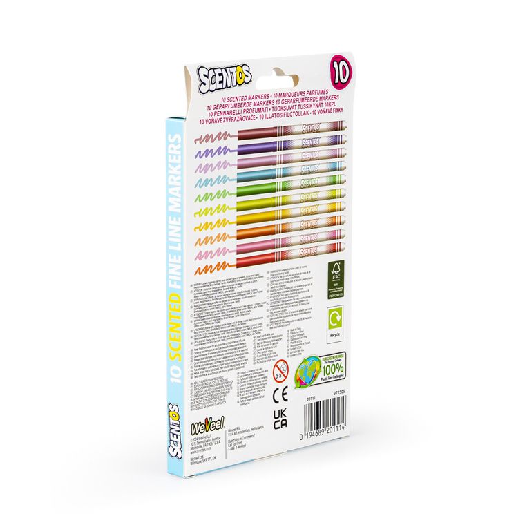 Scentos, pachnące flamastry, pastelowe, 10 kolorów