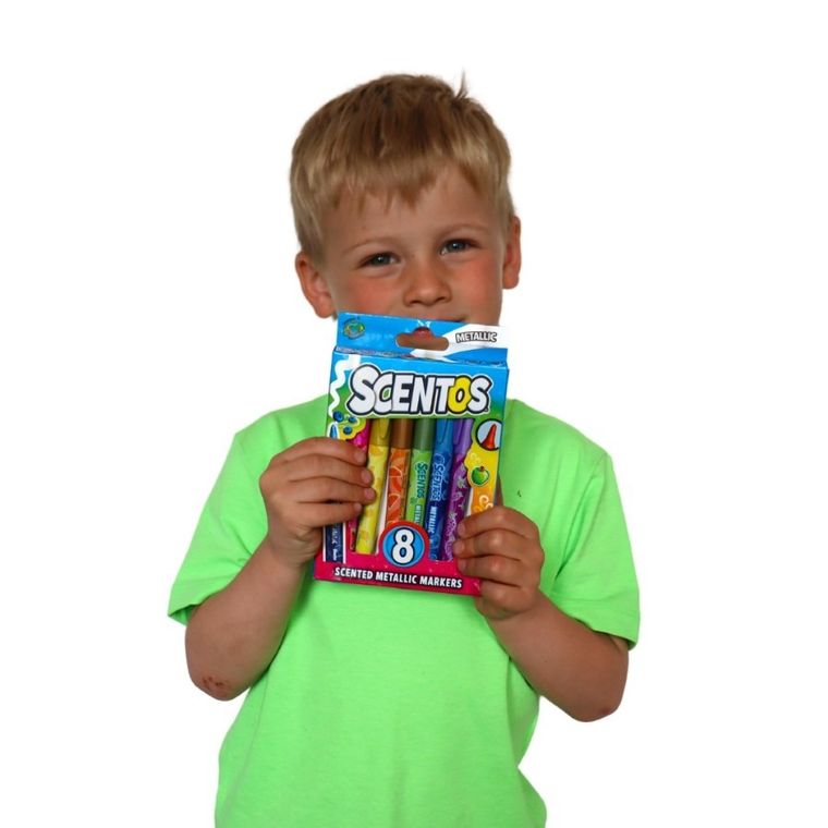 Scentos, pachnące markery, metaliczne, 8 kolorów