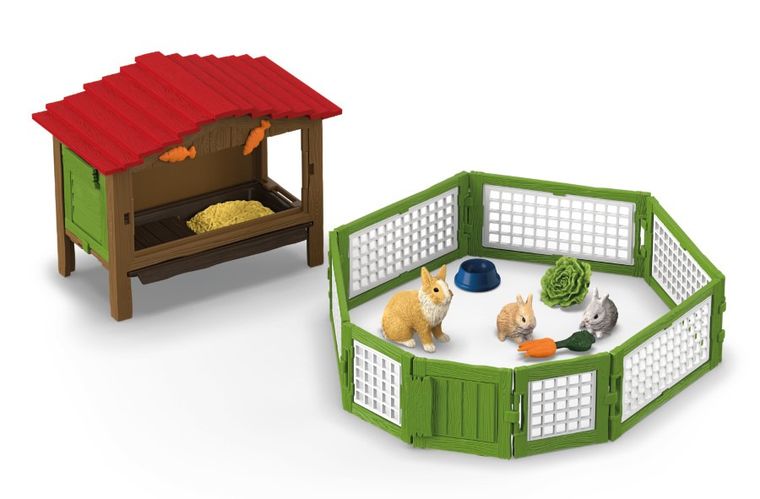 Schleich, Farm World, Klatka dla królików, zestaw, 42728