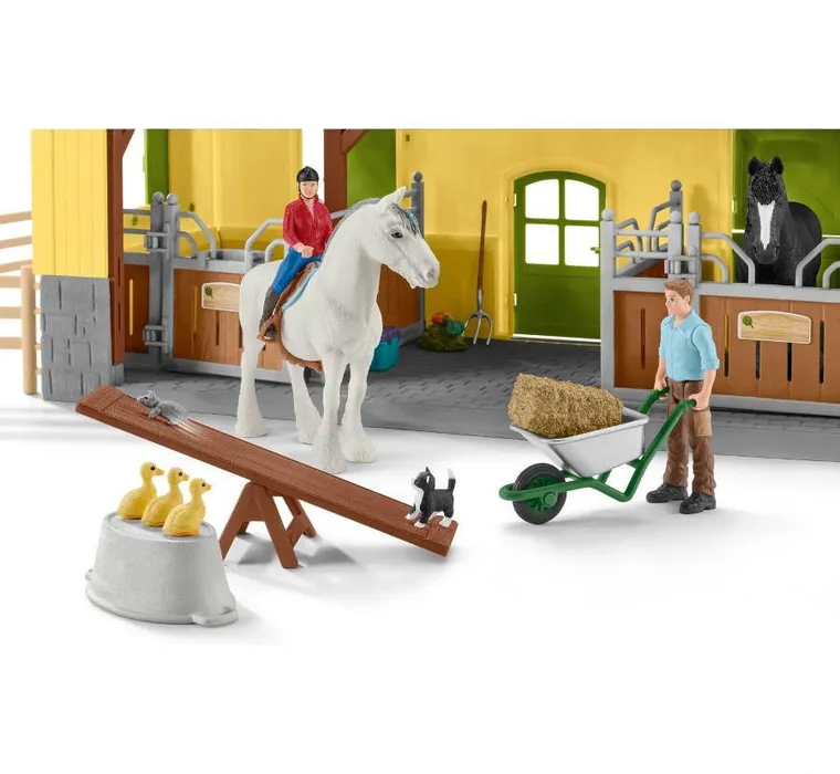 Schleich, Farm World, Końska stajnia, zestaw, 42485