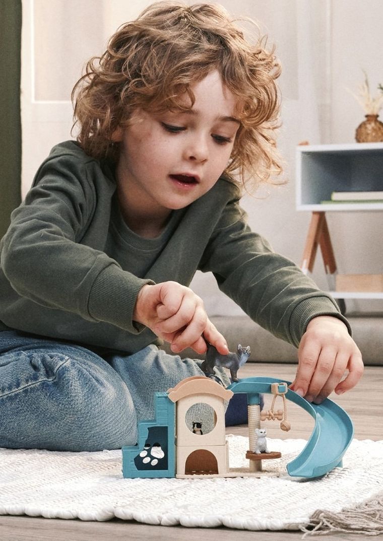 Schleich, Farm World, Plac zabaw dla kotów, zestaw, 42764