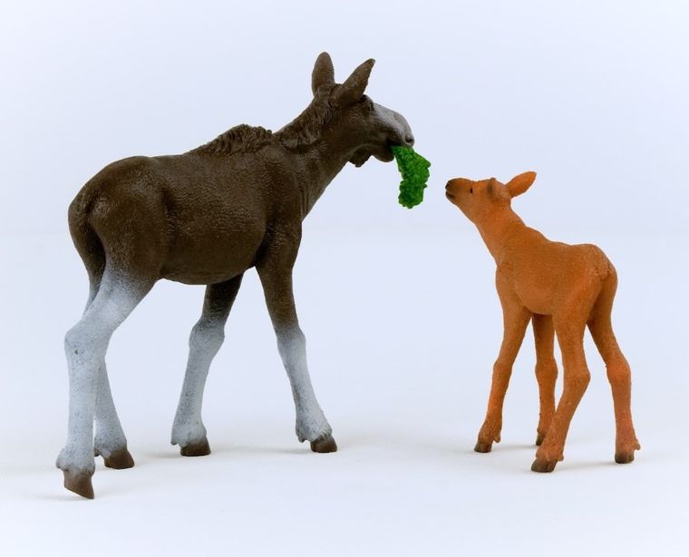 Schleich, Wild Life, Rodzina łosi, zestaw, 42629