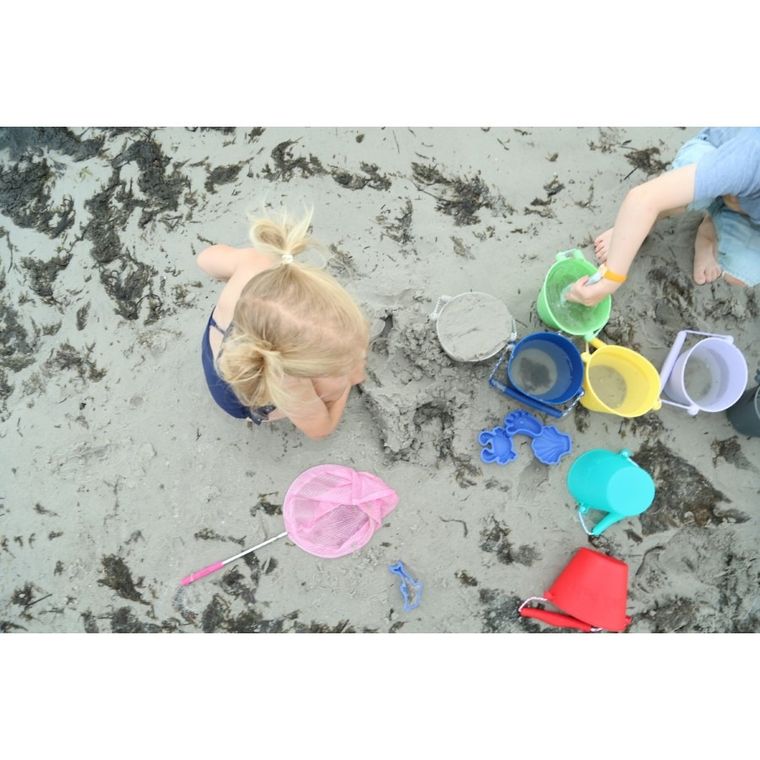 Scrunch, silikonowe foremki do piasku, wiśniowe, 4 szt.