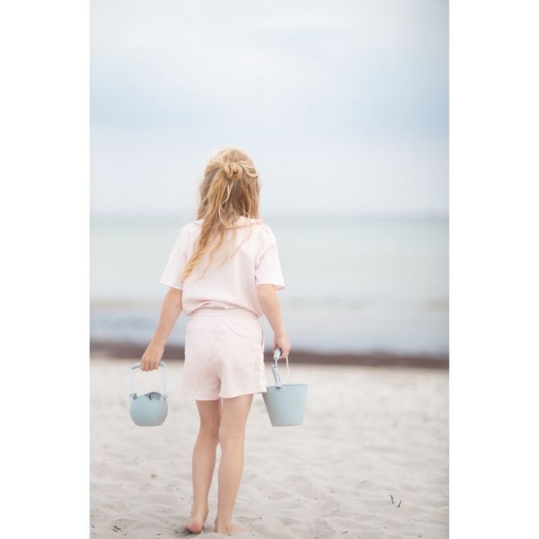 Scrunch, silikonowe sitko do piasku, błękitne