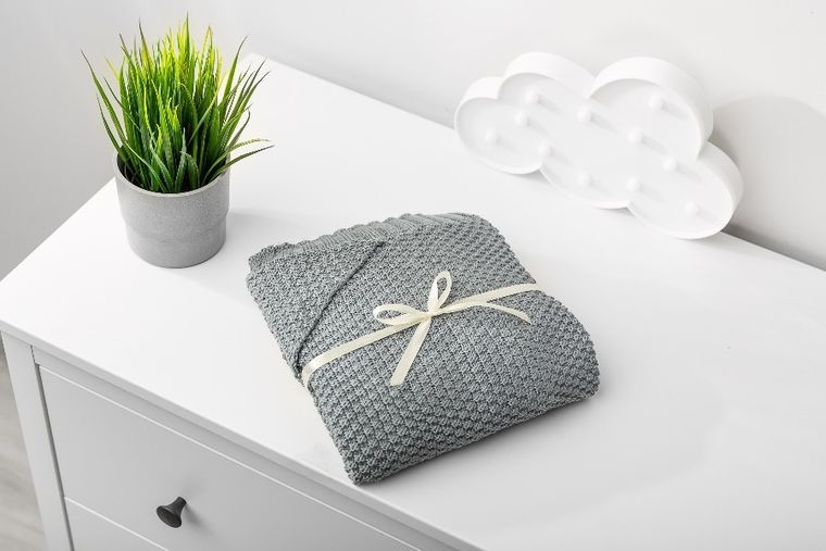 Sensillo, Bamboo, kocyk-otulacz z kapturem, grafitowy