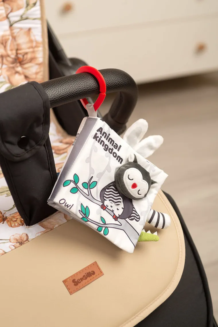 Sensillo, Black&white, książeczka materiałowa, sowa