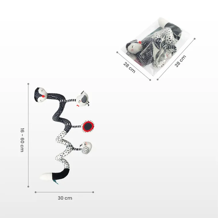 Sensillo, Black&White, sprężynka edukacyjna, lisek
