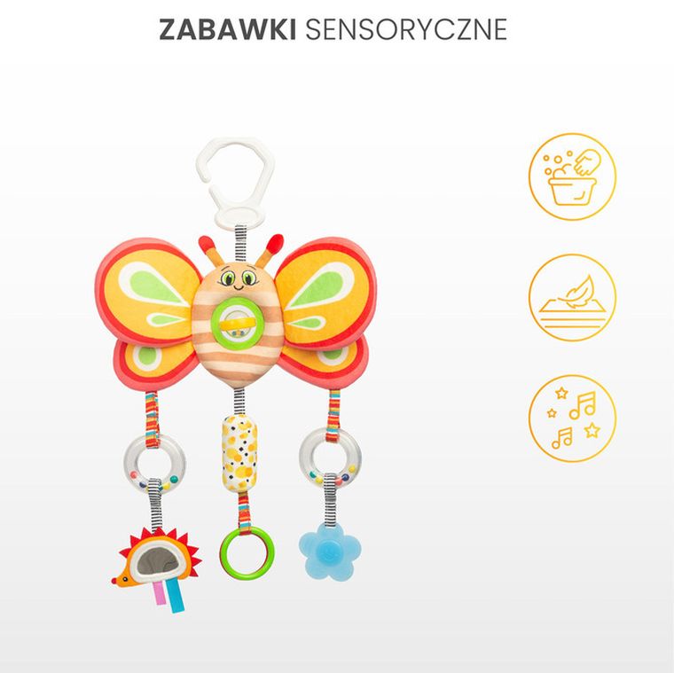 Sensillo, Colorful, zabawka podróżna, motylek
