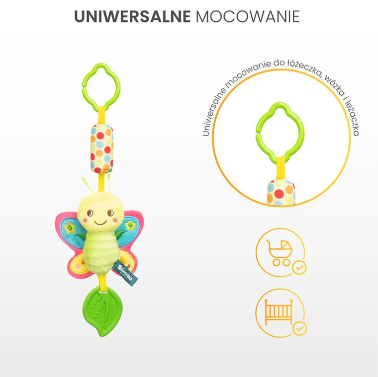 Sensillo, Colorful, zawieszka do wózka, ptaszek