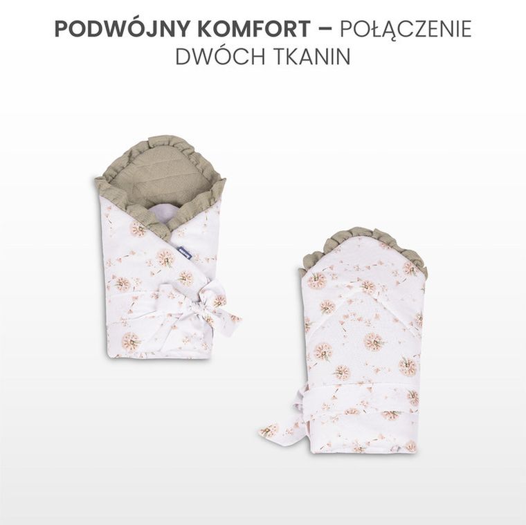 Sensillo, Dmuchawce, rożek niemowlęcy, muślinowy, beżowy, 75-75 cm