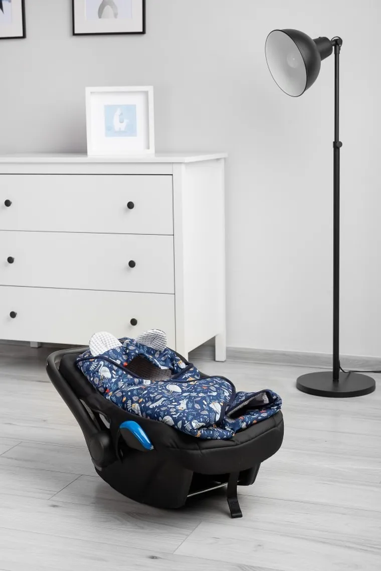 Sensillo, Kraina Zwierząt, otulacz do fotelika, wafel, szary