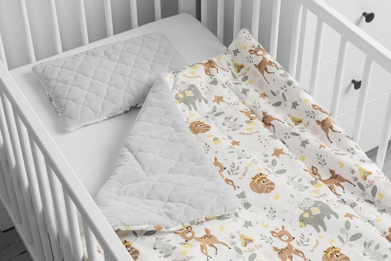 Sensillo, Leśna Przygoda, 2-częściowy komplet pościeli, kołderka z poduszką, 95-75 cm