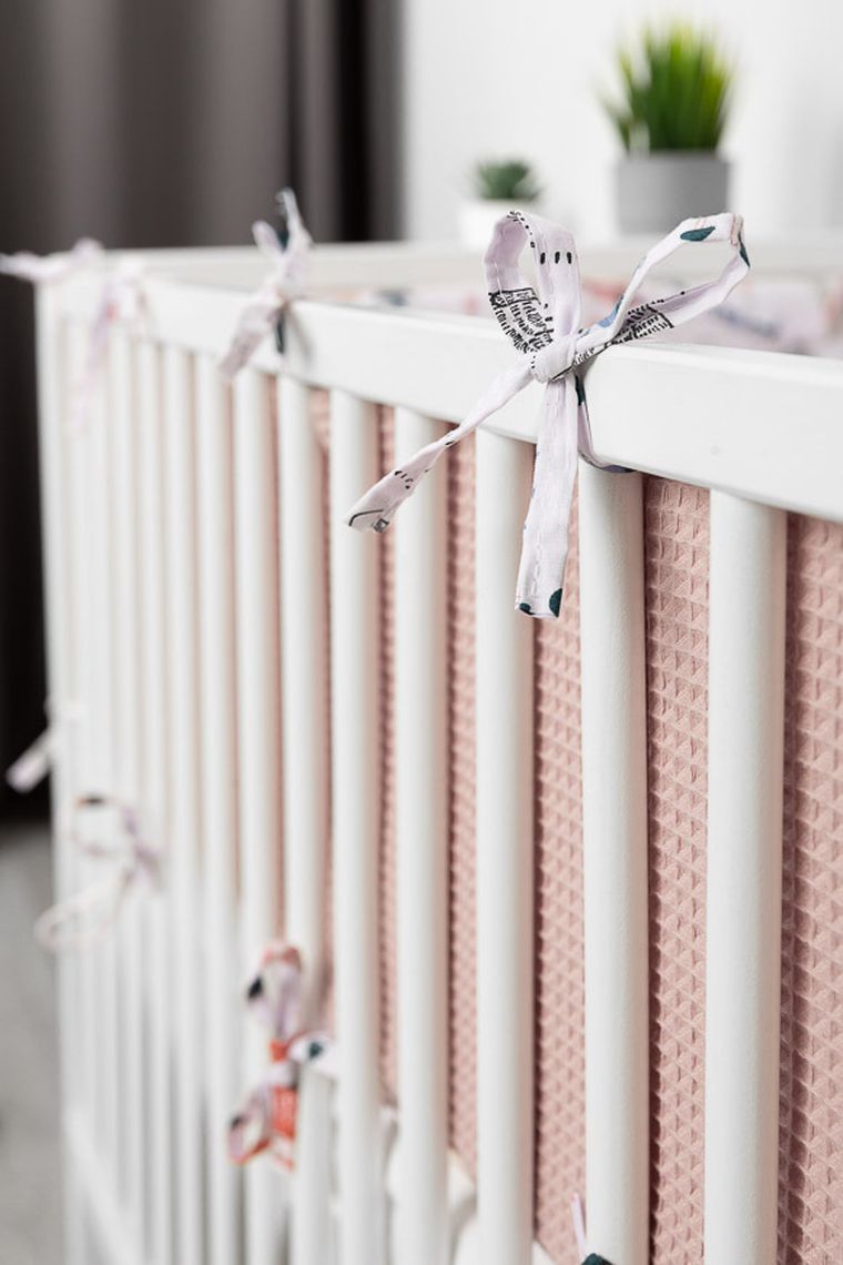 Sensillo, Liski, ochraniacz do łóżeczka, wafel, różowy, 180 cm