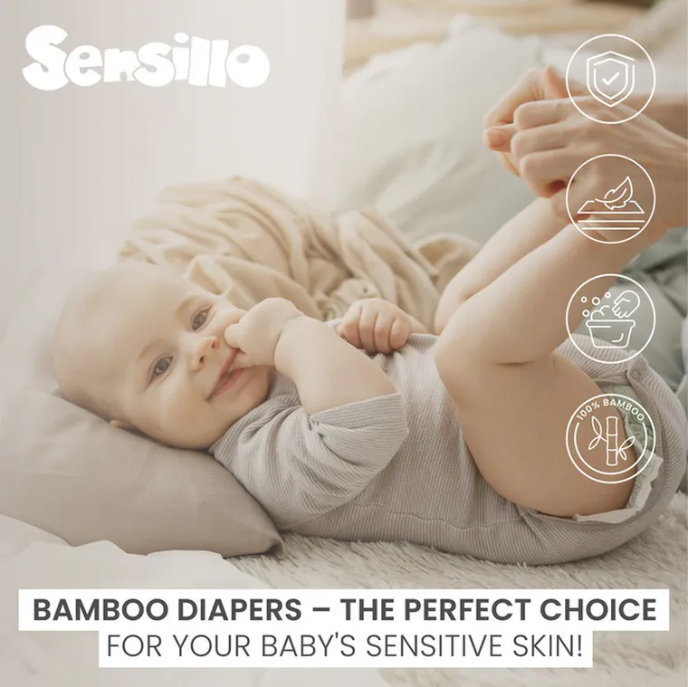 Sensillo, pielucha bambusowa, dino, 70-80 cm, 3 szt.