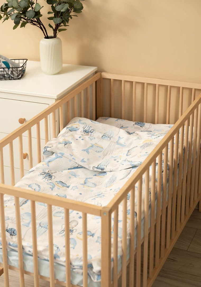 Sensillo, Podwodny świat, 2-częściowy komplet pościeli + prześcieradło, 100-135 cm