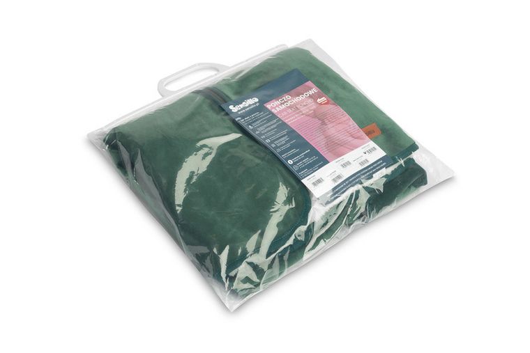 Sensillo, ponczo samochodowe, zielony plusz