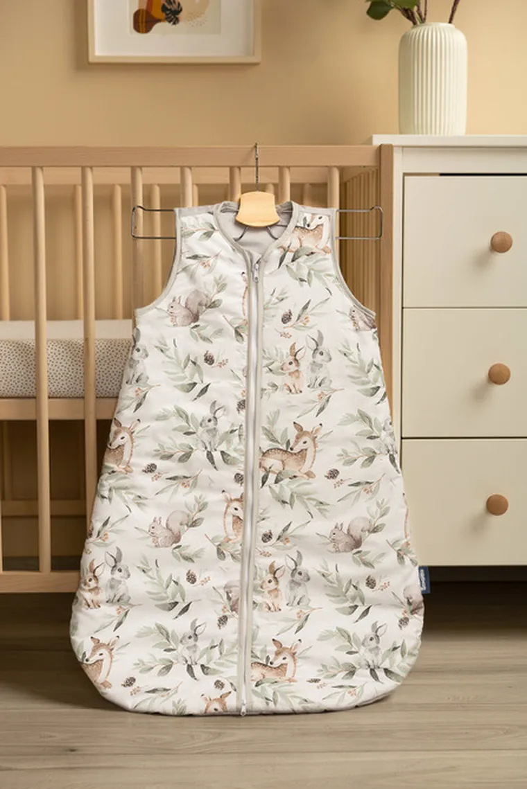 Sensillo, śpiworek do spania M, sarenki, szary, TOG 2.5, 50-80 cm