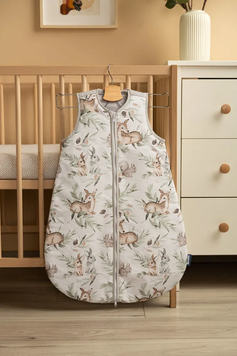 Sensillo, śpiworek do spania S, 45-70 cm, sarenki, szary, TOG 2.5