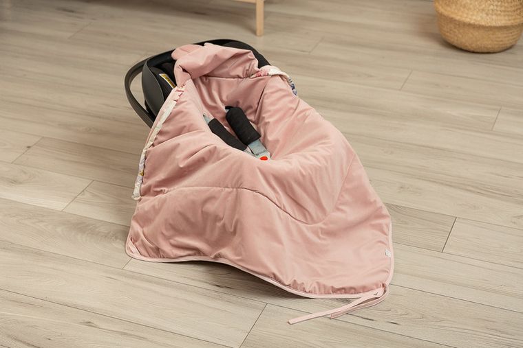 Sensillo, Velvet XL, otulacz do fotelika, magnolia różowy