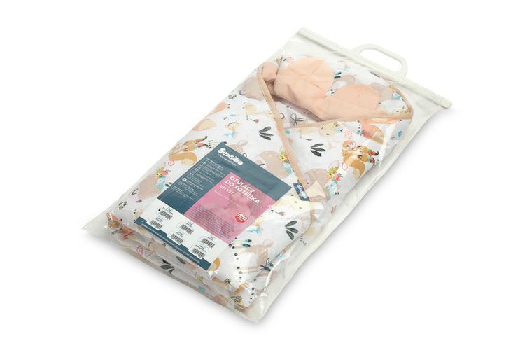 Sensillo, Velvet XL, otulacz do fotelika, piknik brzoskwiniowy