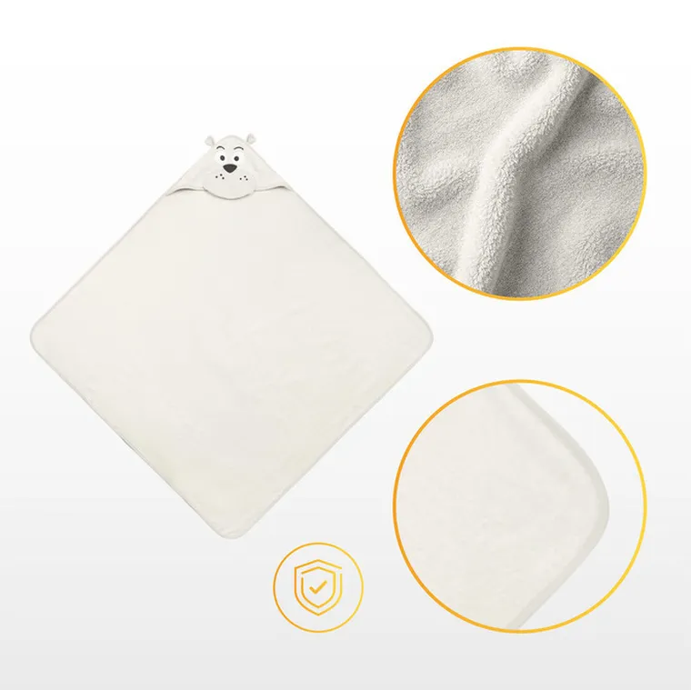 Sensillo, Water Friends, okrycie kąpielowe, miś, grey, 100-100 cm