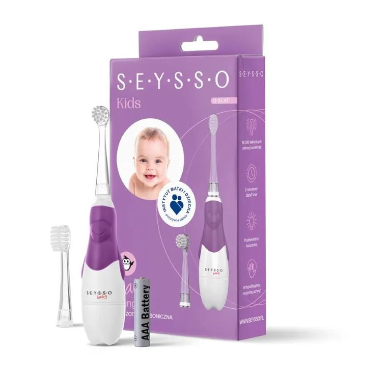 Seysso, Baby Penguin, szczotka soniczna dla dzieci, 0-3 lat