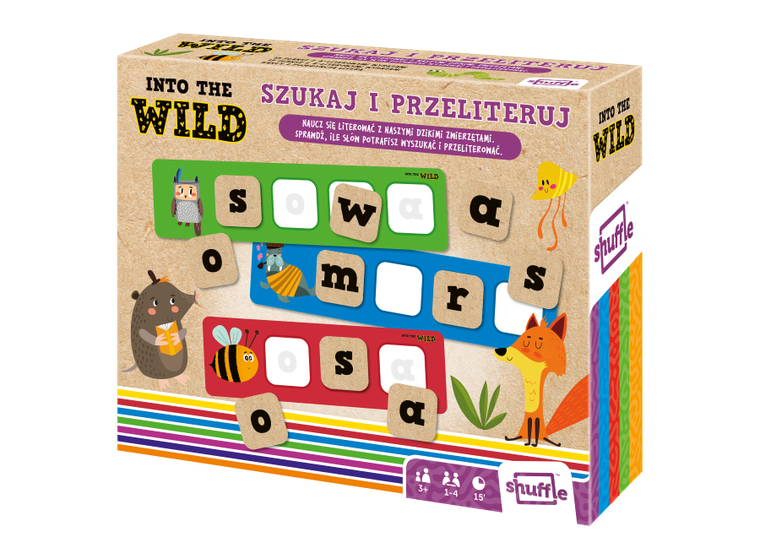 Shuffle, Into the Wild, Szukaj i przeliteruj, gra edukacyjna