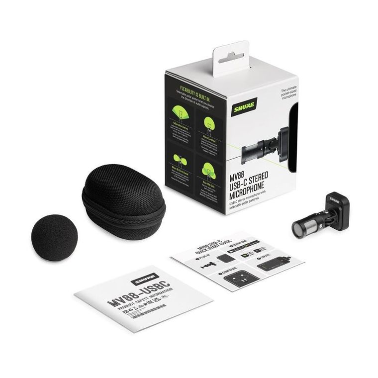 Shure, MV88-USBC, stereofoniczny mikrofon ze złączem, USB-C
