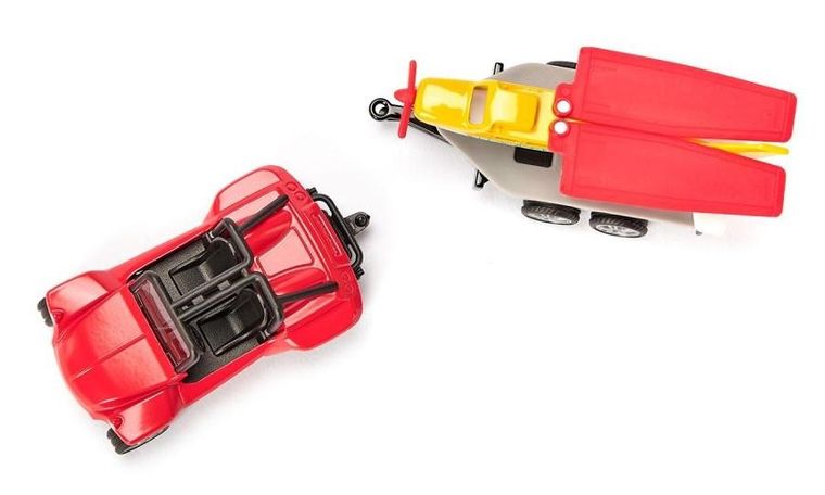 Siku, auto z przyczepą i samolotem sportowym, model pojazdów, 1696