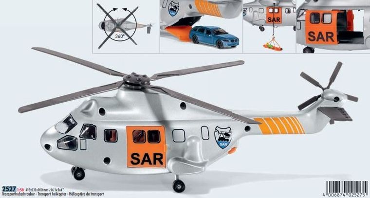 Siku, śmigłowiec transportowy, model pojazdu, 2527