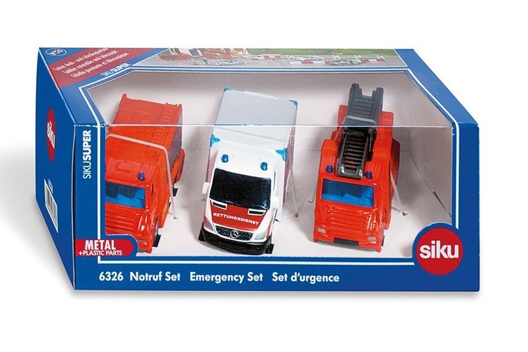 Siku Super, zestaw pojazdów ratunkowych, 6326