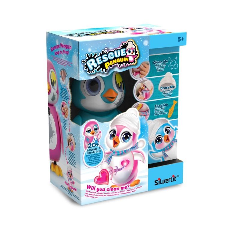 Silverlit, Pingwin, figurka interaktywna, niebieski