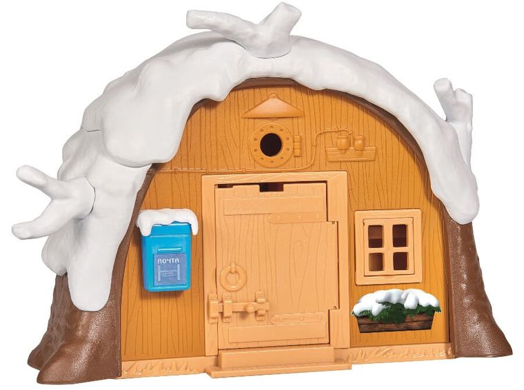 Simba, Masza i Niedźwiedź, zimowy domek i 3 figurki, zestaw