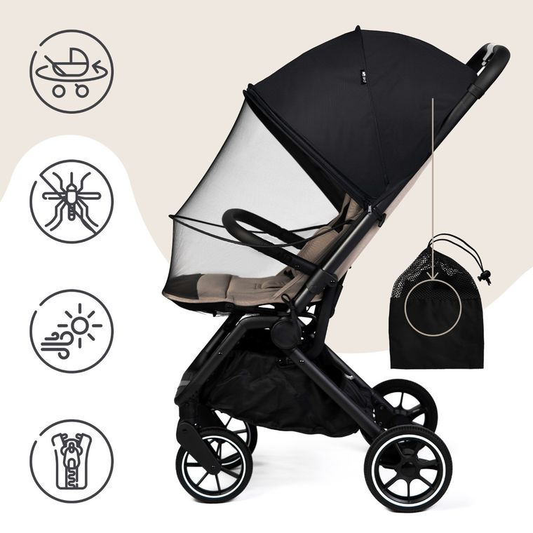 Sipo, moskitiera i osłona przeciwsłoneczna 2w1 do wózka, gondoli, nosidła