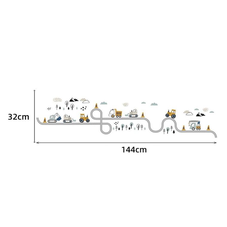 Sipo, naklejki na ścianę do pokoju dziecięcego, Traktory i ulica